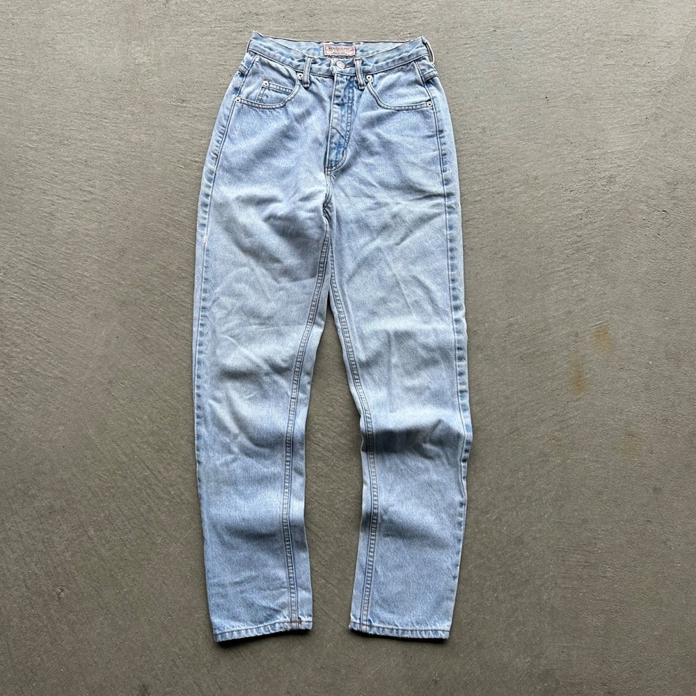 Vintage 80s Guess Jeans Women 28x30 Blue Light Wash Denim Straight Leg Sty 10195